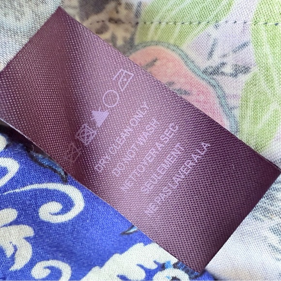 Haley Bob Floral Multicolor Print Stretch Viscose Jersey Tee XS - Picture 10 of 10